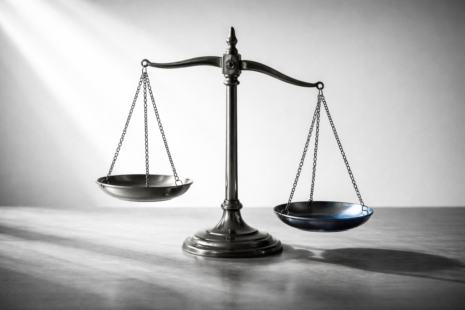 Balance scale in morning sunlight — landlord tenant power imbalance India rental law