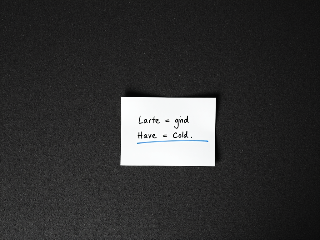 Black and white flat lay of a small handwritten note on dark concrete with a blue highlighted second line representing the bona fide need eviction ground used by landlords in Kerala