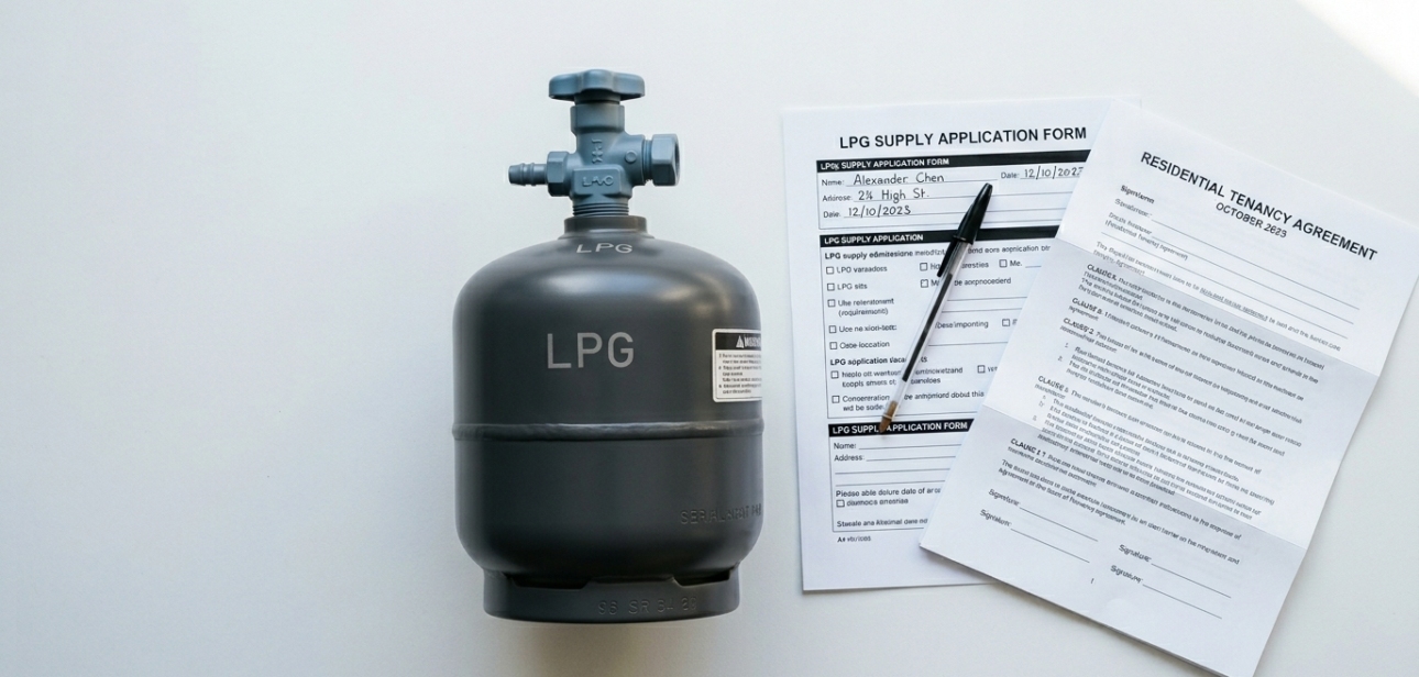 gas connection rental house India LPG PNG tenant guide
