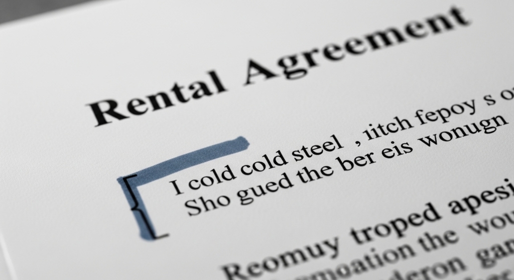 illegal clause rental agreement India landlord restrictions
